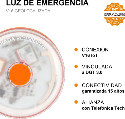 🔥Especial de Navidad: 80% DE DESCUENTOLuz de Emergencia V16 Aprobada por la DGT con Geolocalización 3.0 – Señalización de Ubicación para Automóviles, Plan de Datos Incluido – Base Magnética IP54 – Cumple con la Normativa 2026.