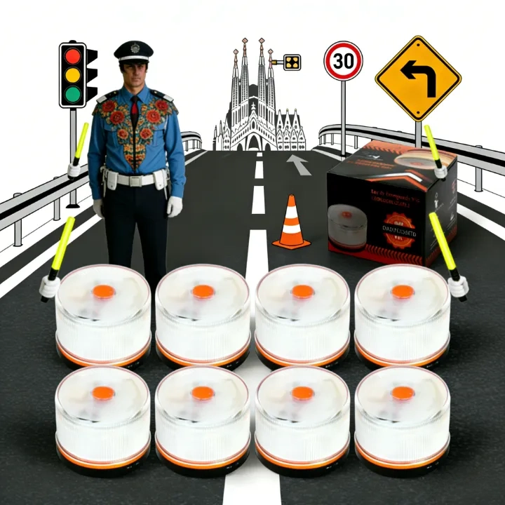 🔥Especial de Navidad: 80% DE DESCUENTOLuz de Emergencia V16 Aprobada por la DGT con Geolocalización 3.0 – Señalización de Ubicación para Automóviles, Plan de Datos Incluido – Base Magnética IP54 – Cumple con la Normativa 2026.