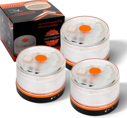 🔥Especial de Navidad: 80% DE DESCUENTOLuz de Emergencia V16 Aprobada por la DGT con Geolocalización 3.0 – Señalización de Ubicación para Automóviles, Plan de Datos Incluido – Base Magnética IP54 – Cumple con la Normativa 2026.