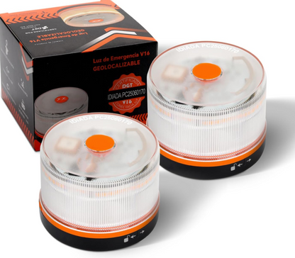 🔥Especial de Navidad: 80% DE DESCUENTOLuz de Emergencia V16 Aprobada por la DGT con Geolocalización 3.0 – Señalización de Ubicación para Automóviles, Plan de Datos Incluido – Base Magnética IP54 – Cumple con la Normativa 2026.
